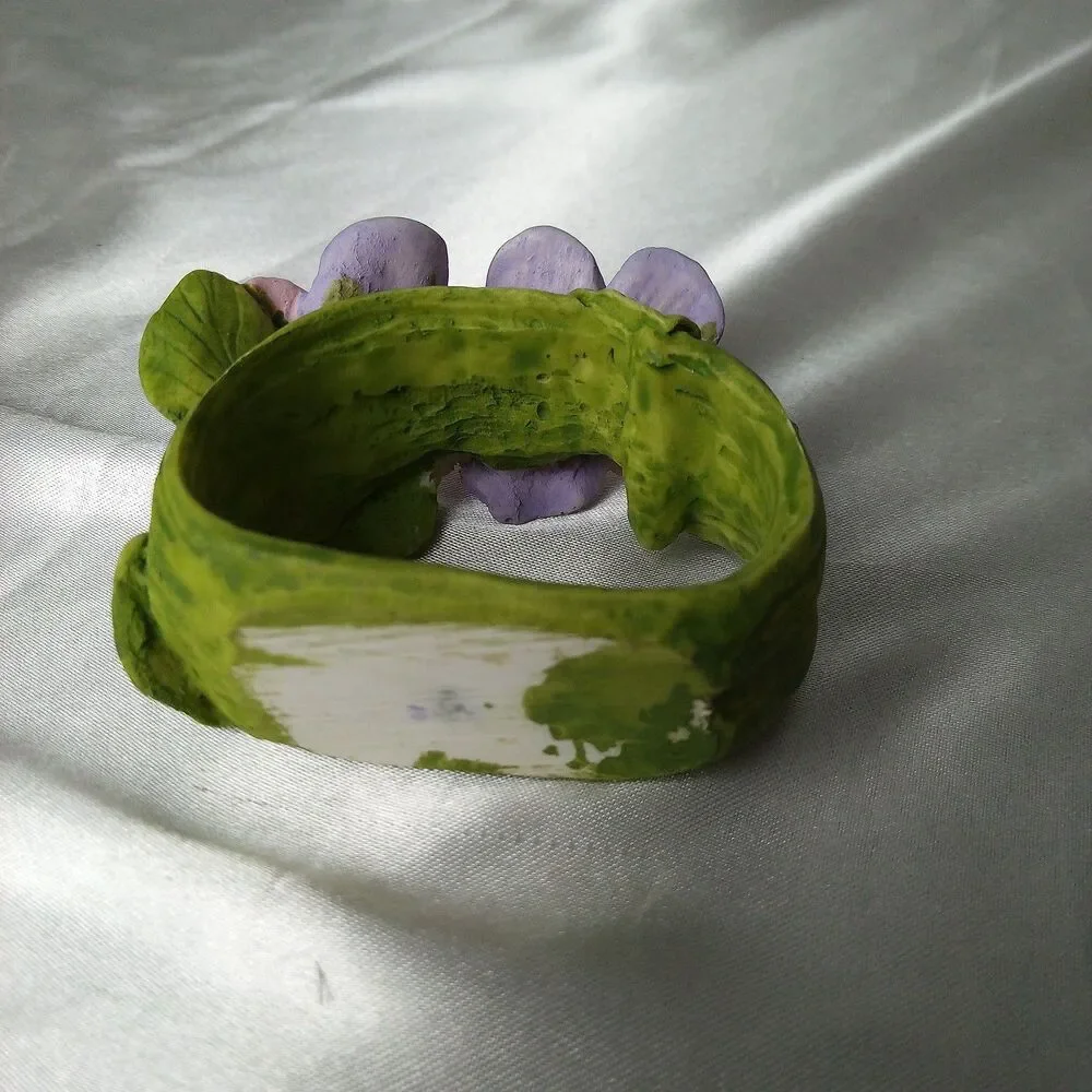 FLORAL PANSIES PORCELAIN NAPKING RING HOLDER SET OF 12
